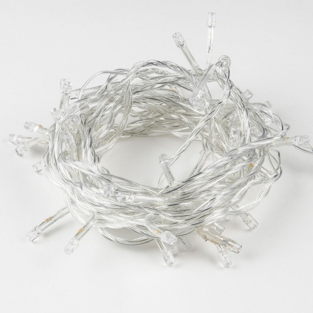 ULD-S0500-050/DTA WARM WHITE IP20 Гирлянда светодиодная с контроллером, 5м. 50 светодиодов. Теплый белый свет. Провод прозрачный. ТМ Uniel - Volpe фото 4