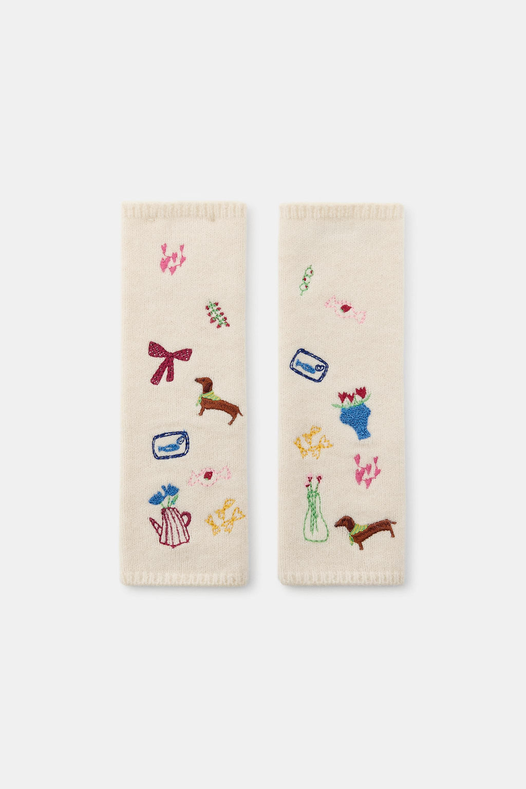 EMBROIDERED KNITTED MITTENS - Zara фото 2