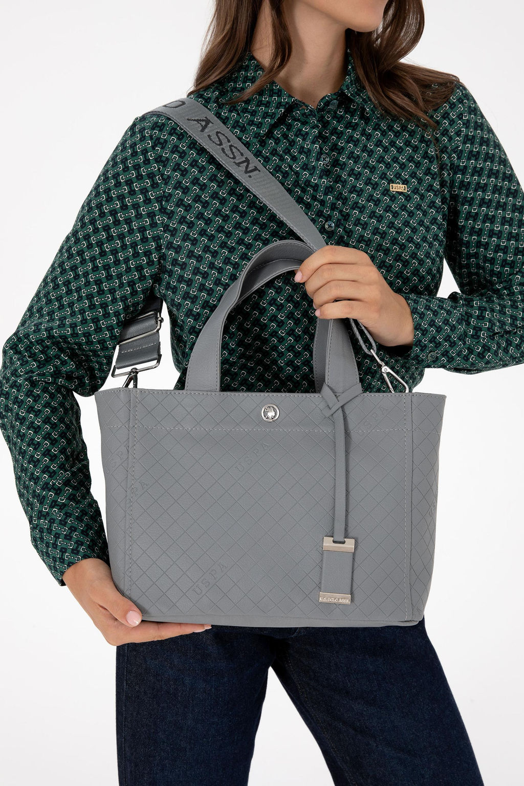 Kad_n Koyu Gri _anta Sepette S_rpriz _ndirim - U.s. polo assn фото 2