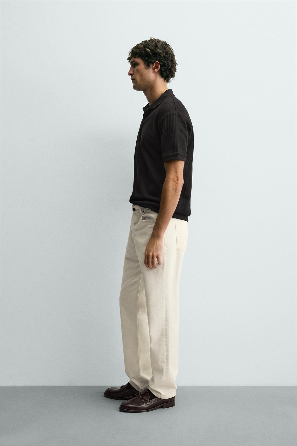 POLO ESTRUCTURA VERTICAL / Negro - Zara фото 4