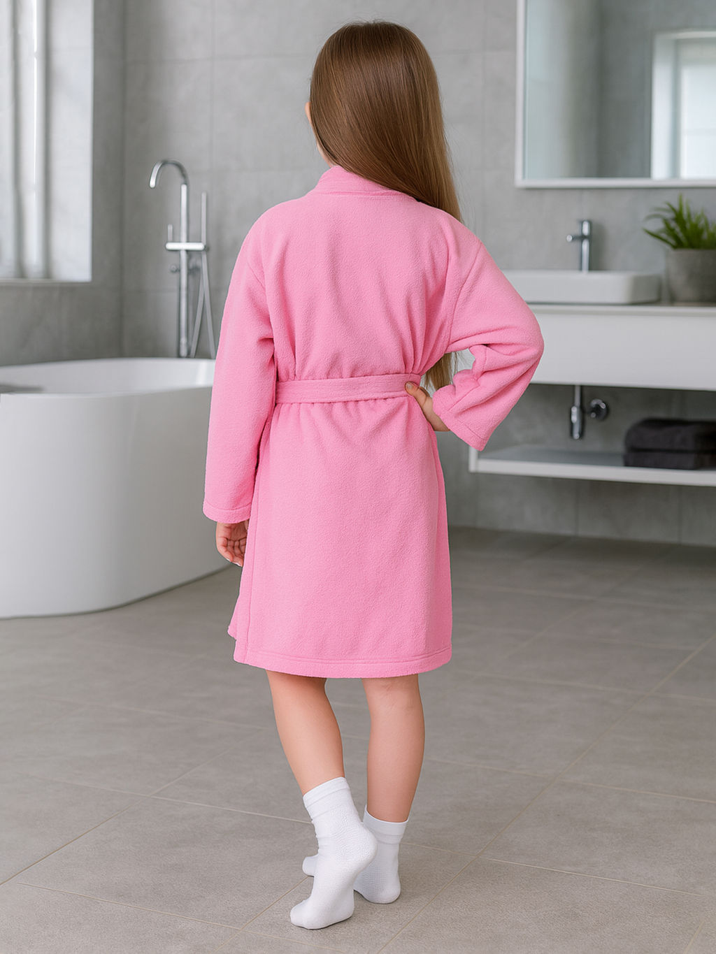 Халат детский розовый