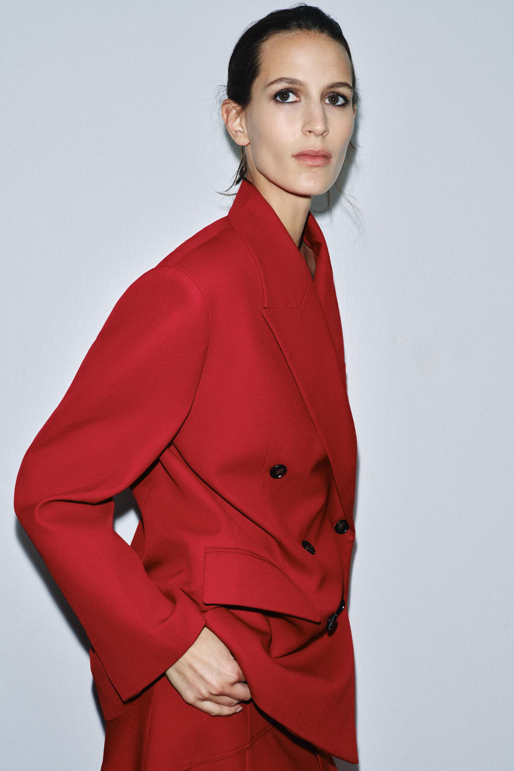 ZW COLLECTION DOUBLE-BREASTED STRAIGHT BLAZER - Zara фото 6