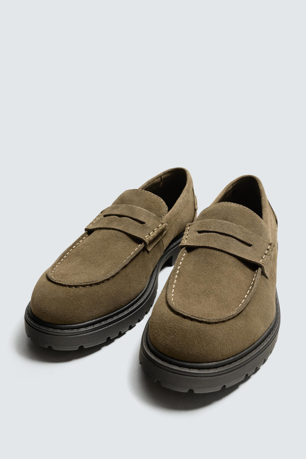LEATHER TRACK PENNY LOAFERS - Zara фото 5