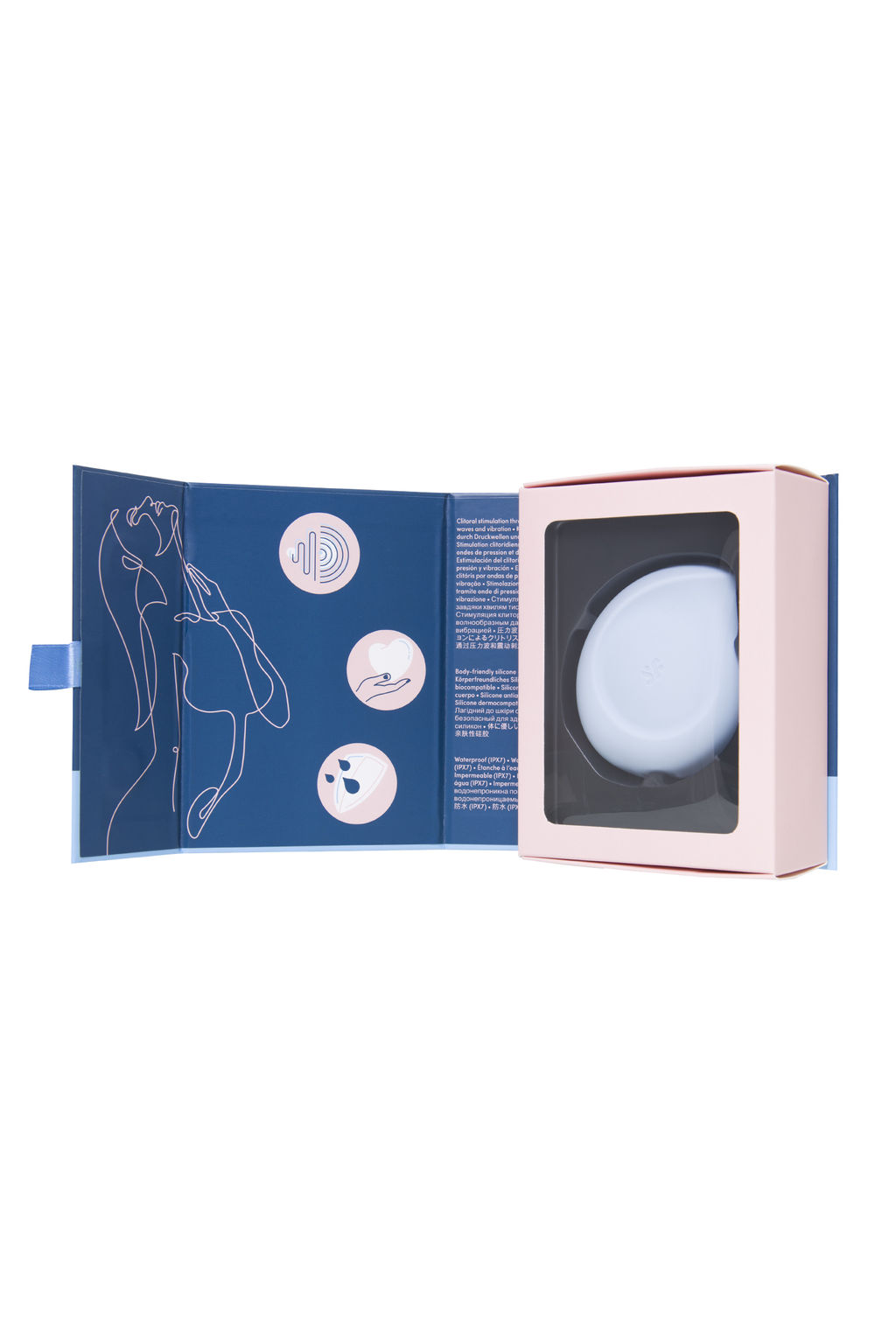 Вакуум-волновой бесконтактный стимулятор клитора Satisfyer Sugar Rush, силикон, голубой  фото 15