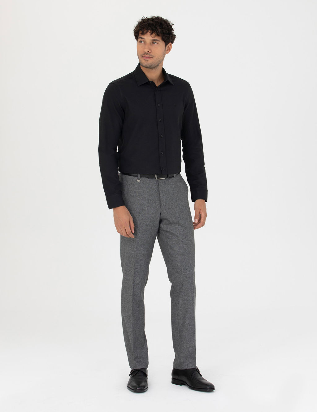 Siyah Slim Fit Uzun Kollu G_mlek