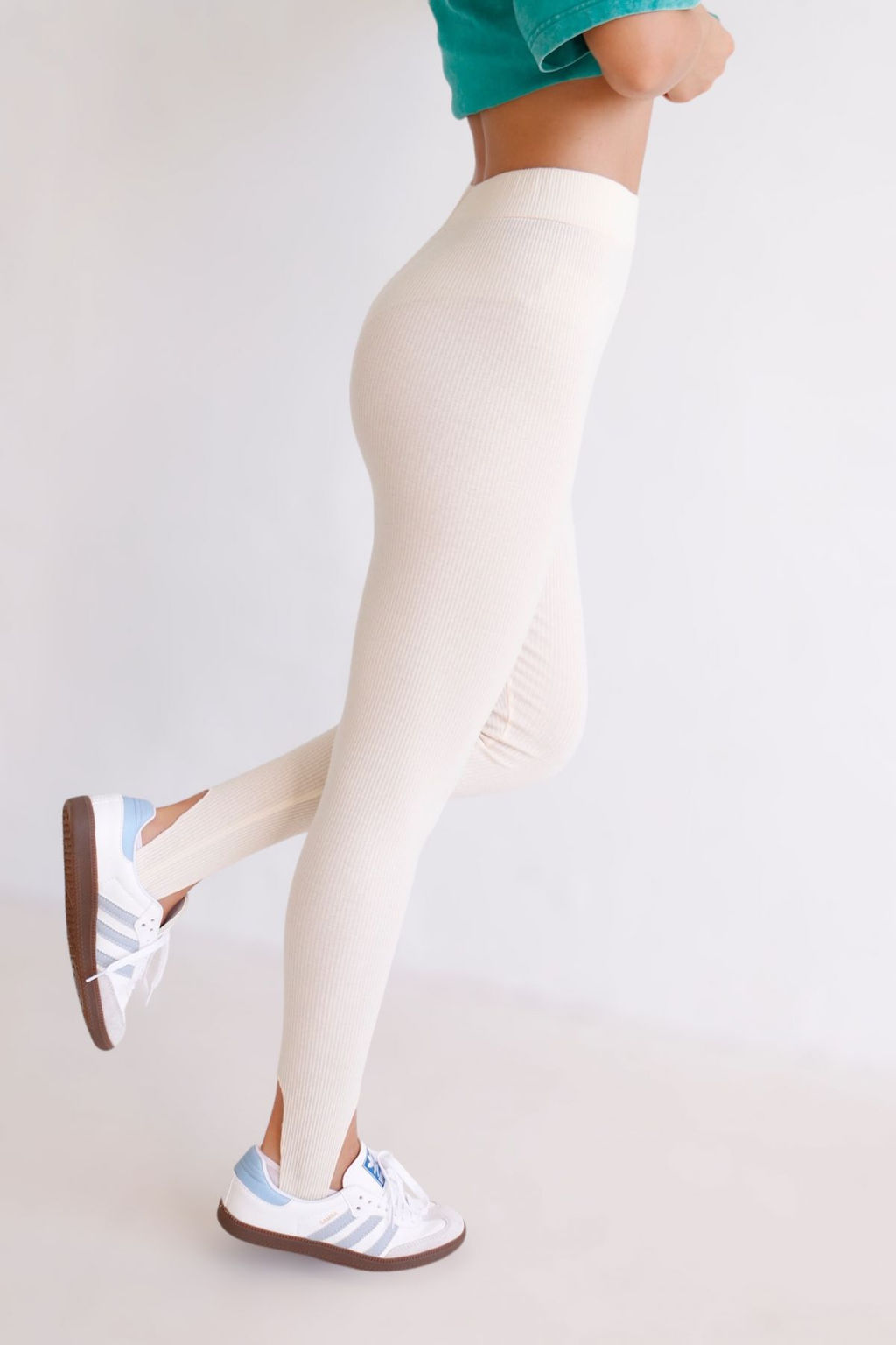 Martichelli Леггинсы со штрипками молочные  фото 10