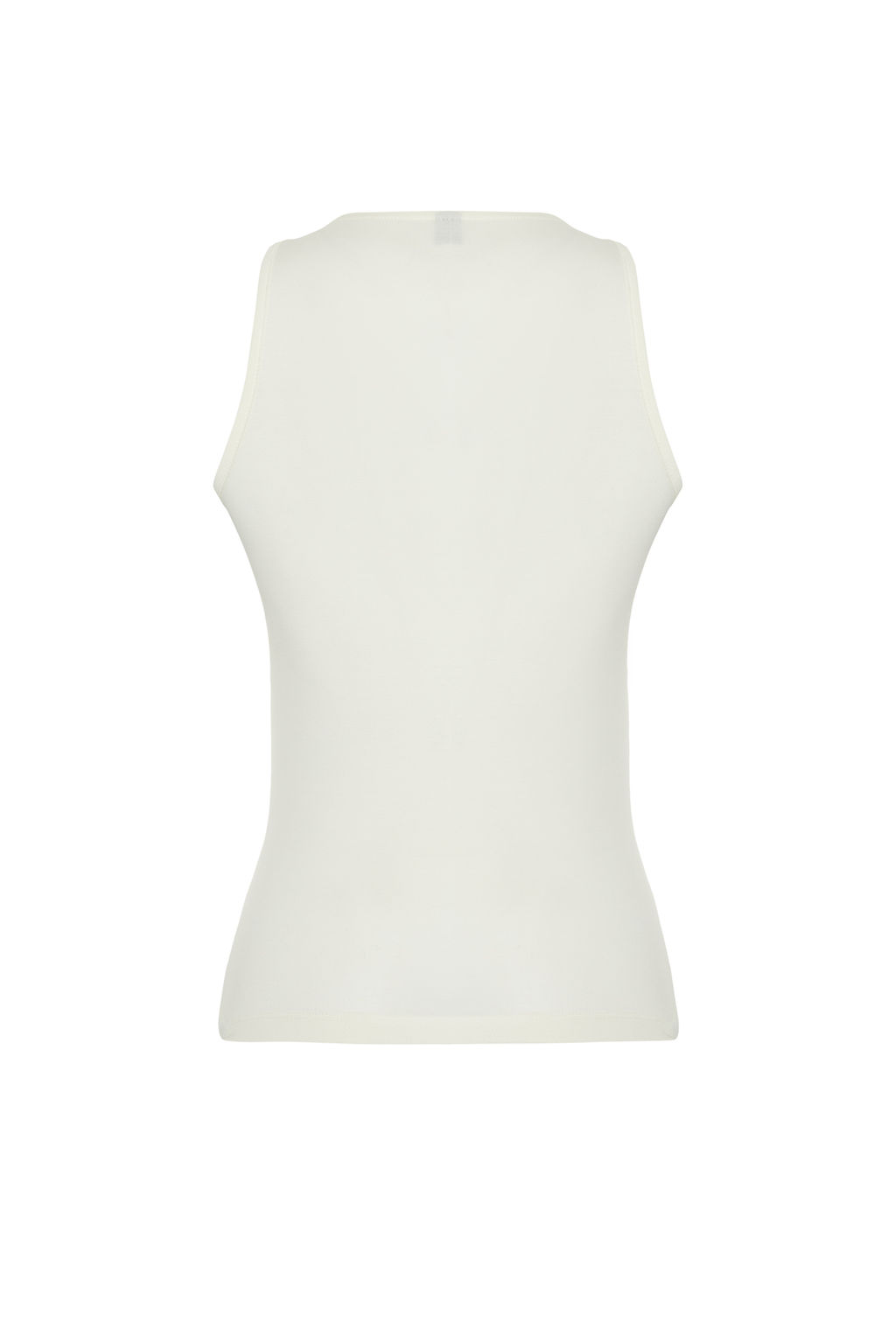 Ekru Pamuklu Halter Yaka Fitted/Vucuda Oturan Esnek Orme Atlet TWOSS23AL00069