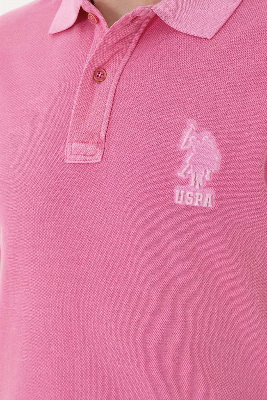 Мужская розовая базовая футболка - U.s. polo assn фото 7