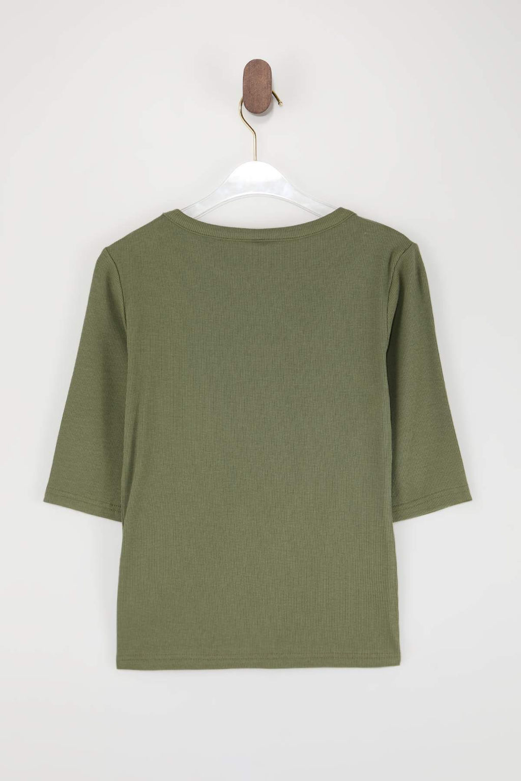 Wardrobe Essentials-Ekru Fitted/Vucuda Oturan Truvakar Buzgulu Modal Orme Bluz TWOSS26BZ00355 - Trendyolmilla фото 12