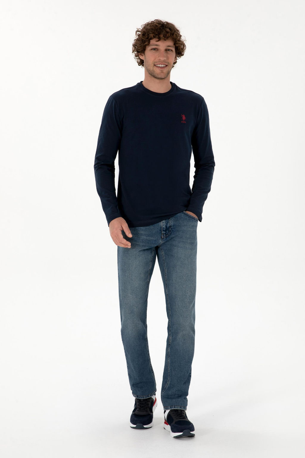 Erkek Lacivert Basic Sweatshirt Sepette S_rpriz _ndirim - U.s. polo assn фото 4