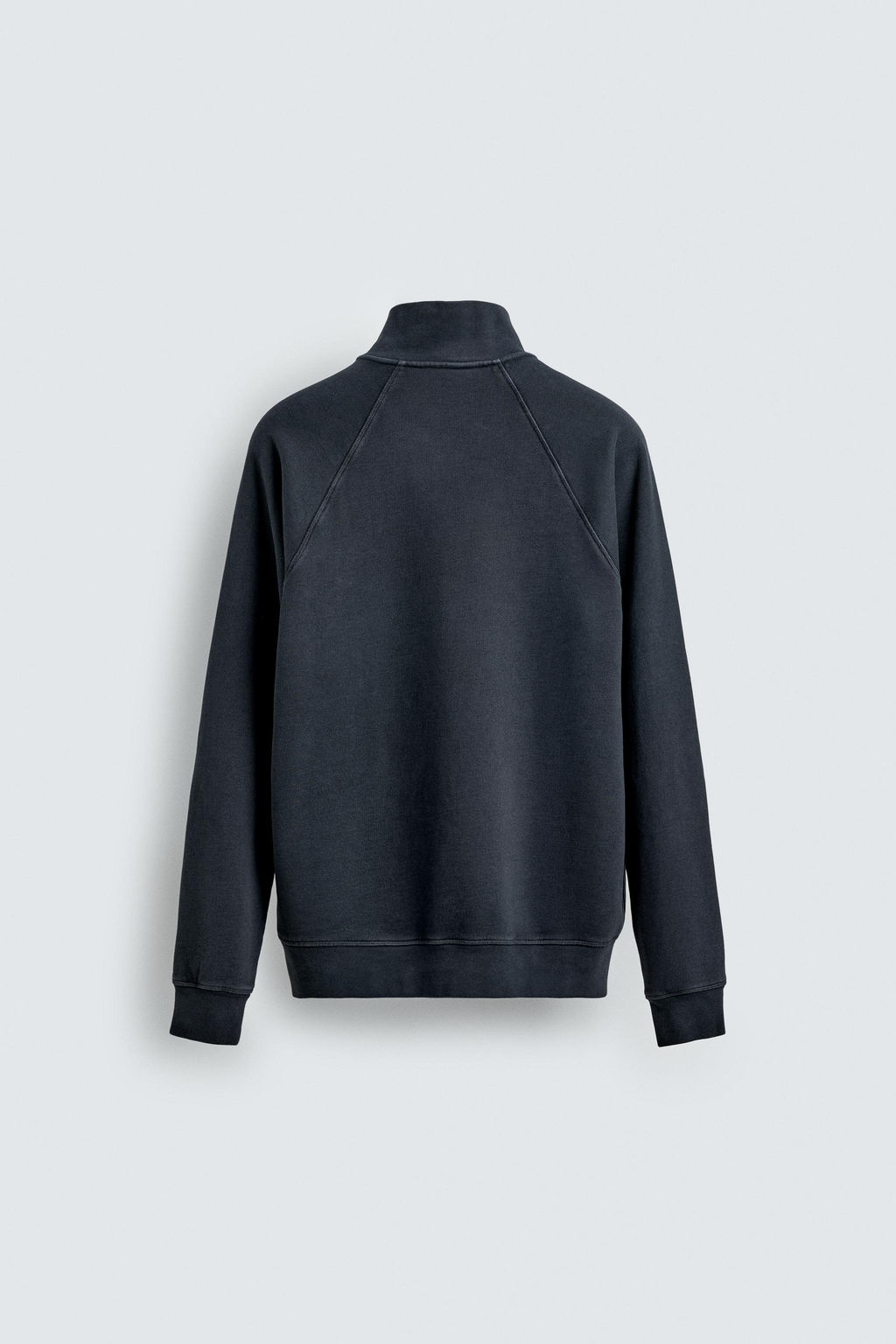 SUDADERA LAVADA CUELLO CREMALLERA / Gris antracita - Zara фото 7