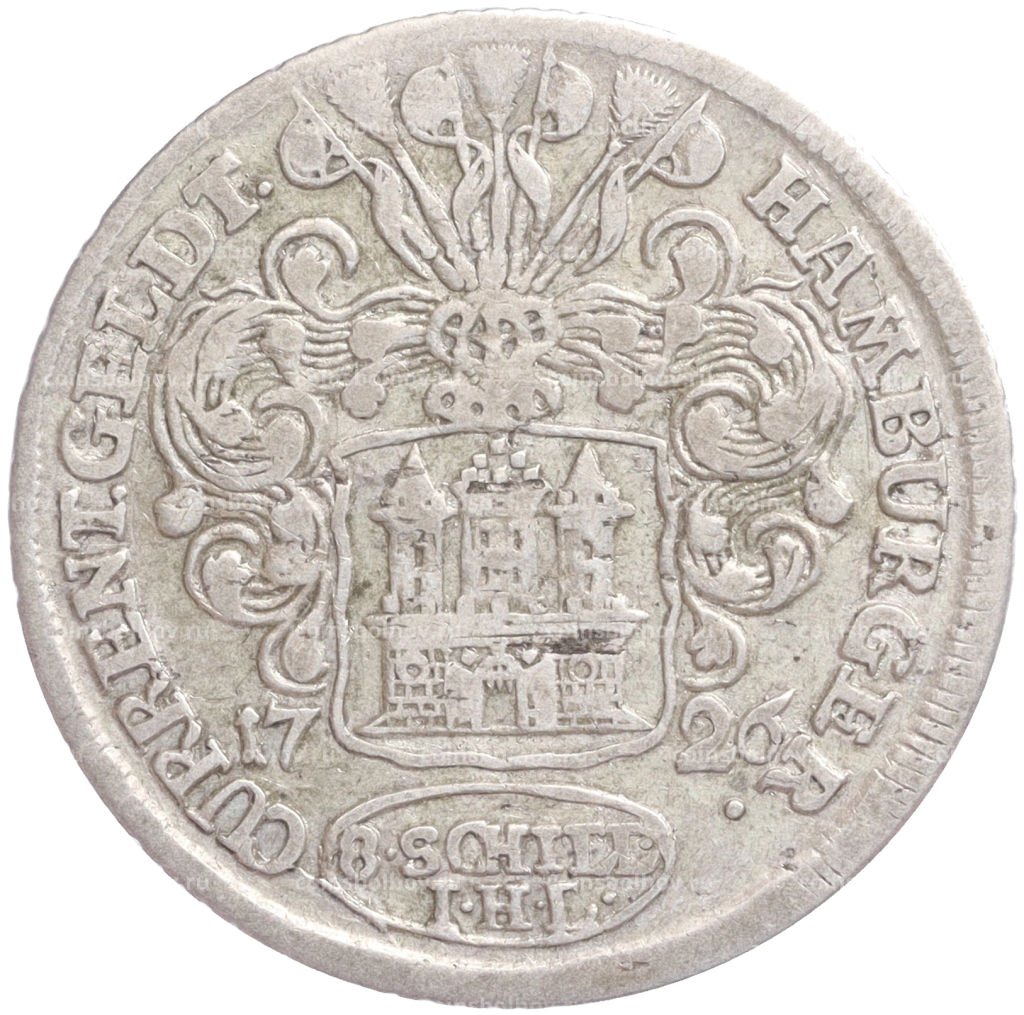 8 шиллингов 1726 года Гамбург