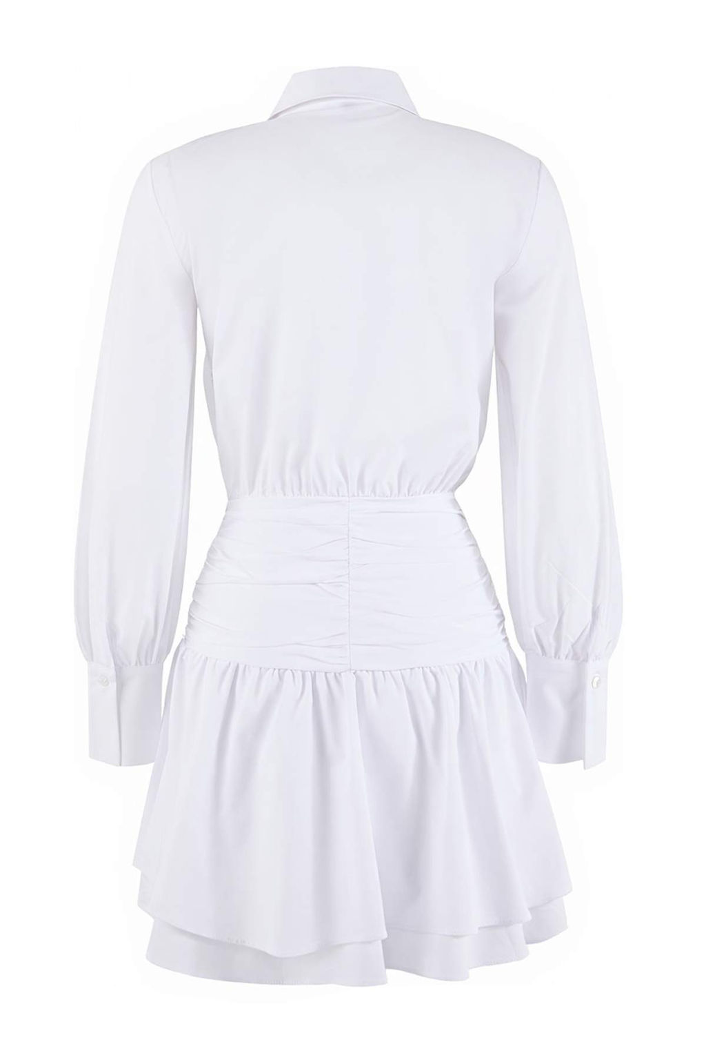 Ekru Bel Detayl? Mini Poplin Dokuma Elbise TWOSS26EL00118