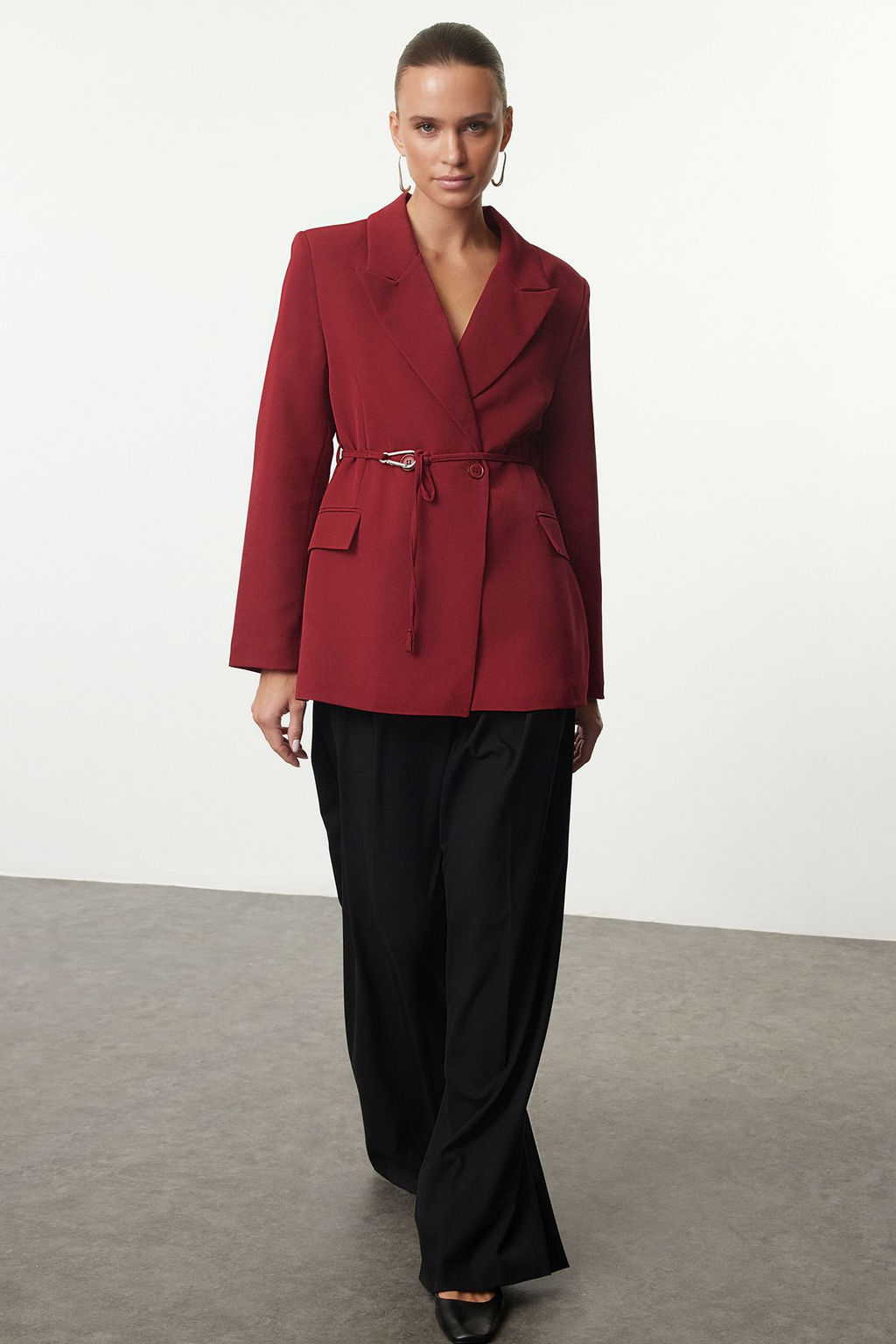 Trendyolmilla Bordo Blazer Ceket TWOAW25BC00007