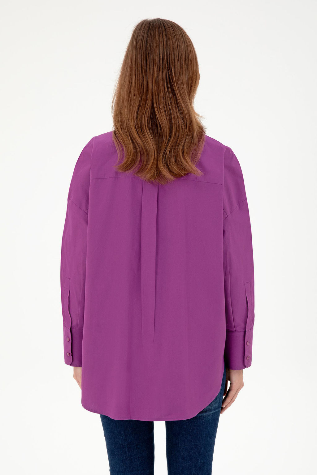 Женская фиолетовая рубашка с длинным рукавом Неожиданная скидка в корзине - U.s. polo assn фото 5