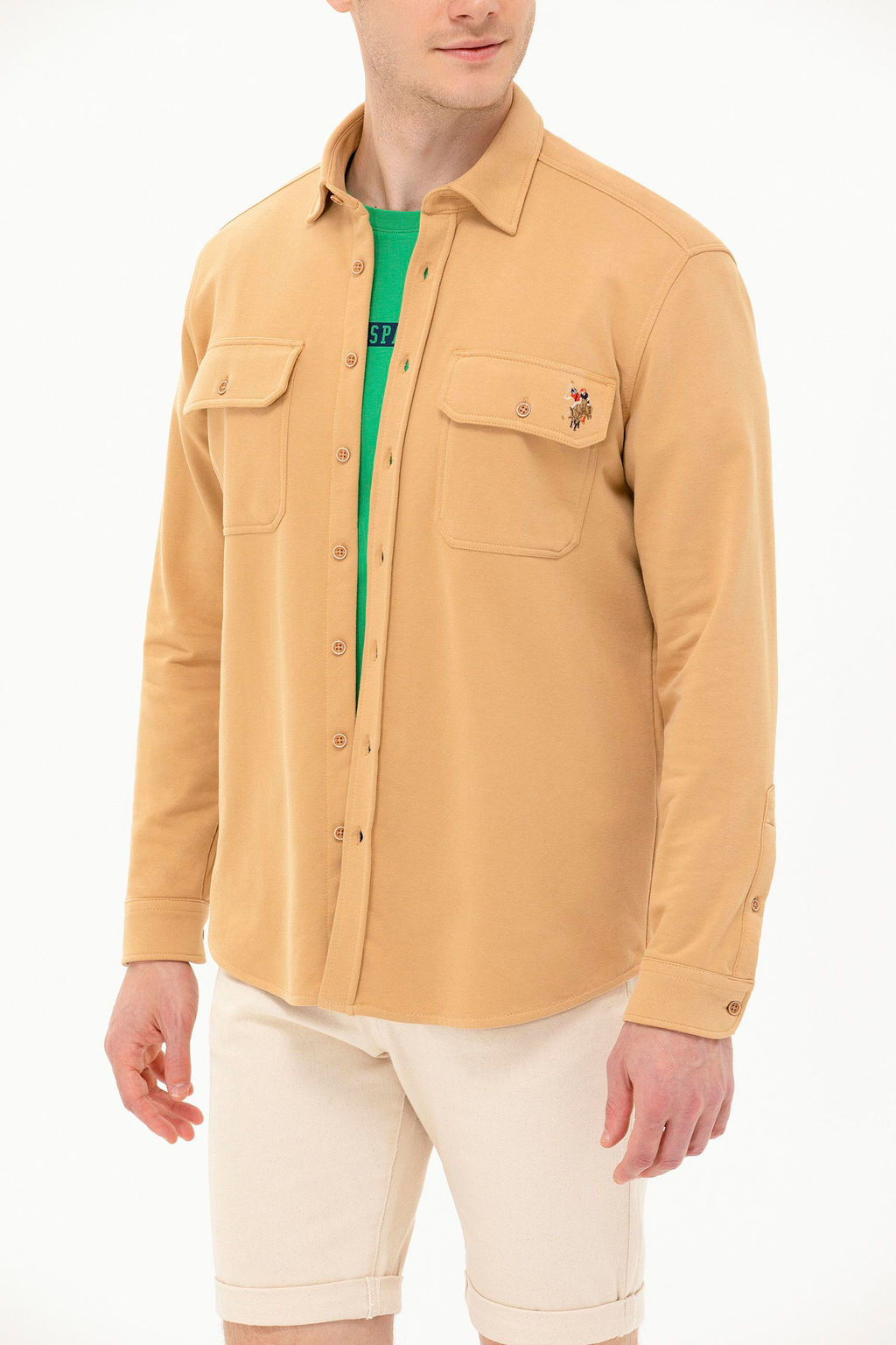 Мужская рубашка Camel с длинным рукавом - U.s. polo assn фото 20