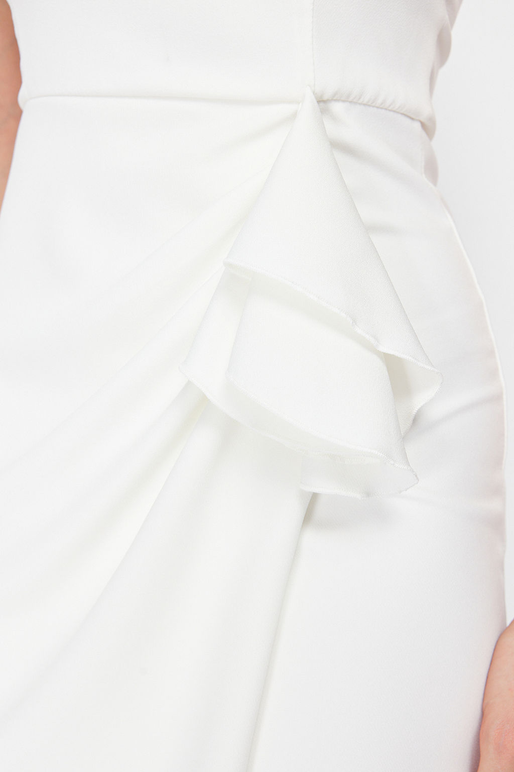 Beyaz Dokuma S?k Abiye Gece Mezuniyet Elbisesi TPRSS21AE0010 - Trendyolmilla фото 5