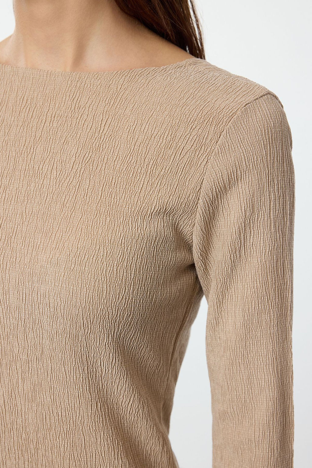 Vizon Duz A-line S?rt Dekolteli Mini Orme Elbise TWOAW25EL00460 - Trendyolmilla фото 4