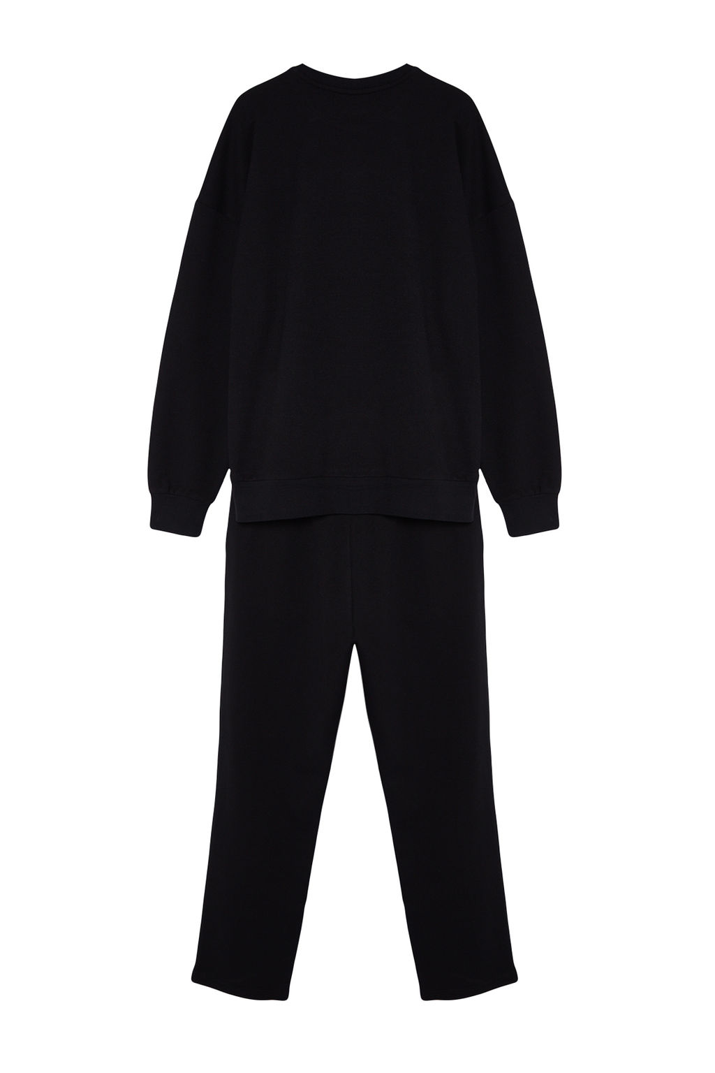 TRENDYOL MAN Siyah Regular Fit Bask?l? Orme Pijama Tak?m? TMNAW24PT00045 - Trendyolmilla фото 8
