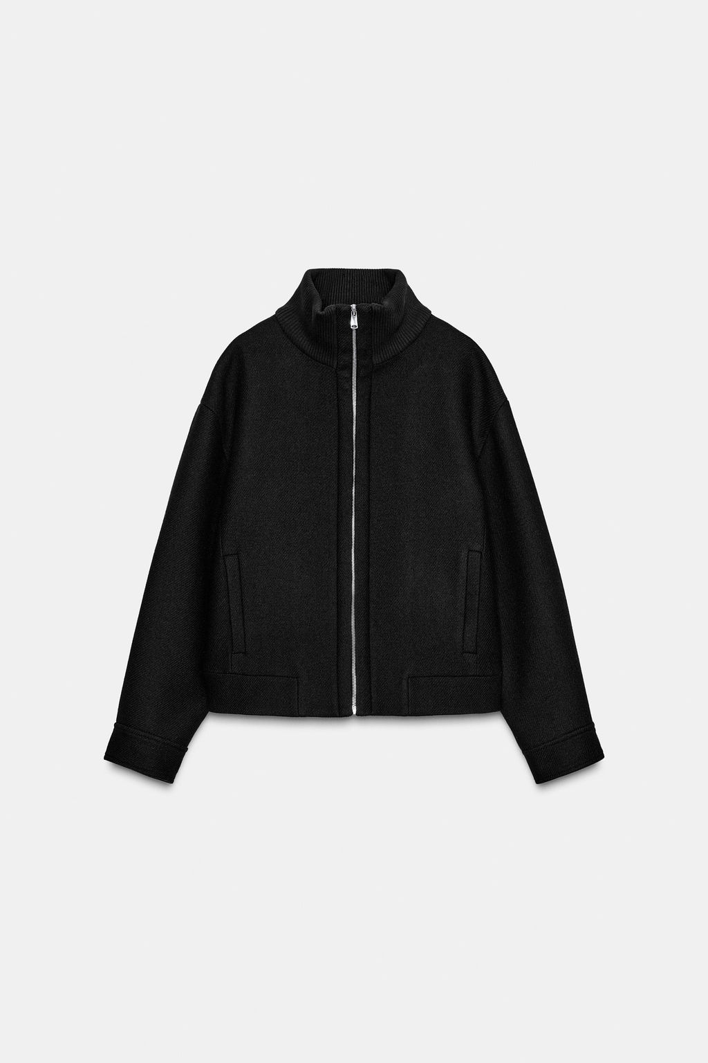 WOOL BLEND HIGH NECK SHORT COAT - Zara фото 8