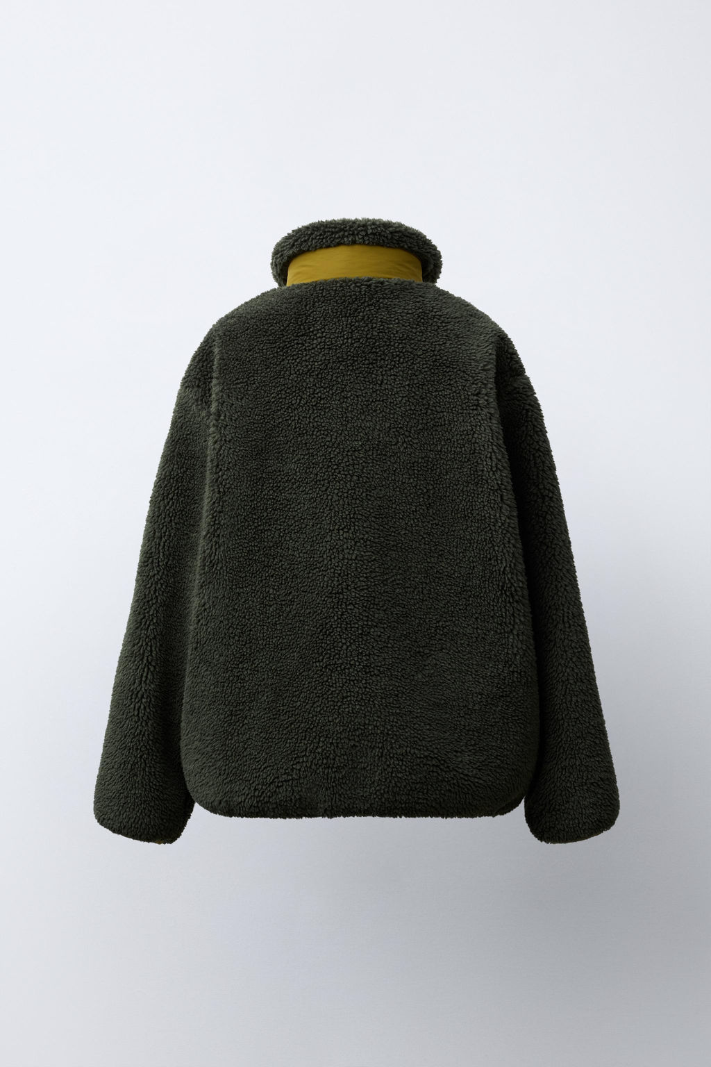 CAZADORA BORREGUILLO COLOR BLOCK / Khaki - Zara фото 8