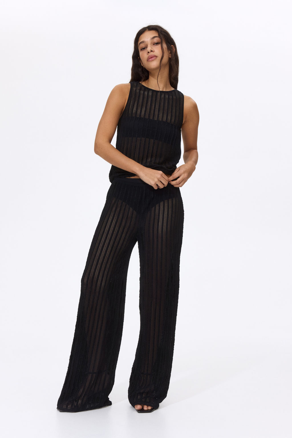 Textured net top - H&m фото 7