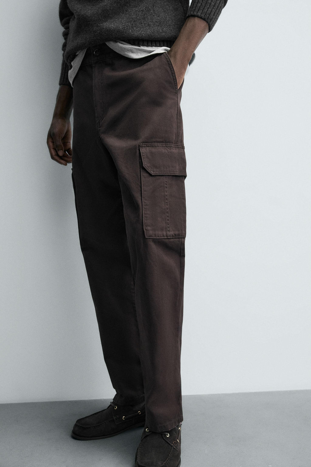 TWILL CARGO TROUSERS - Zara фото 5