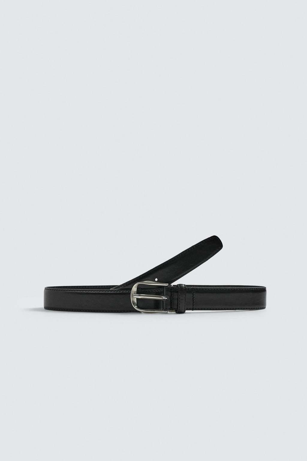 TOPSTITCHED LEATHER BELT - Zara фото 4