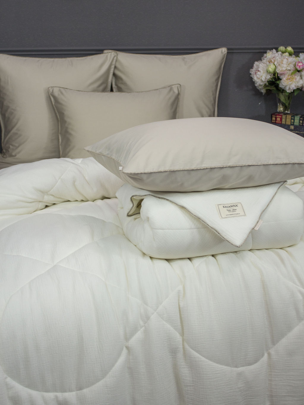 Muslin & Satin Solid color (крем карамель) комплект