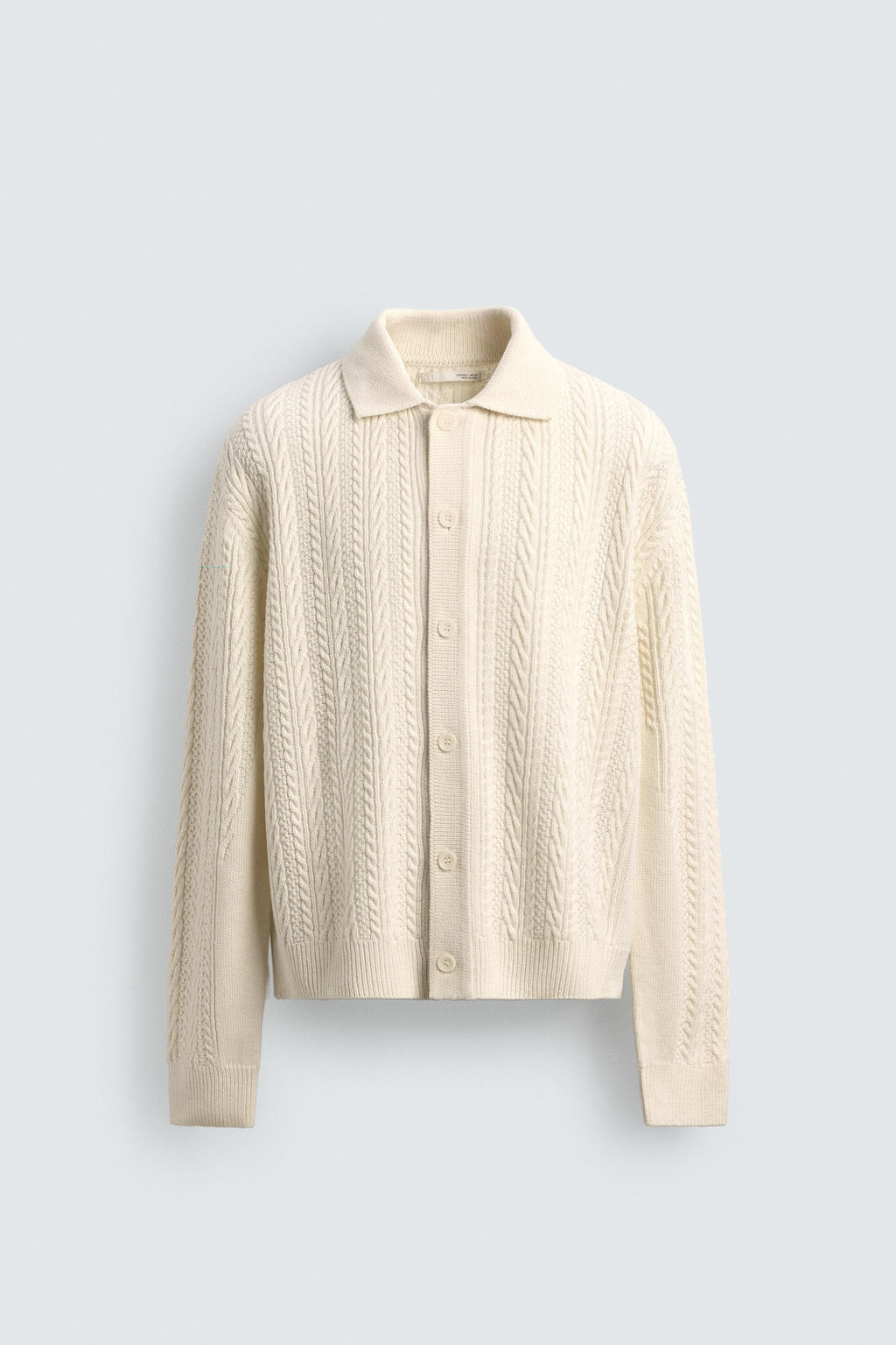 CABLE KNIT TEXTURED CARDIGAN - Zara фото 7