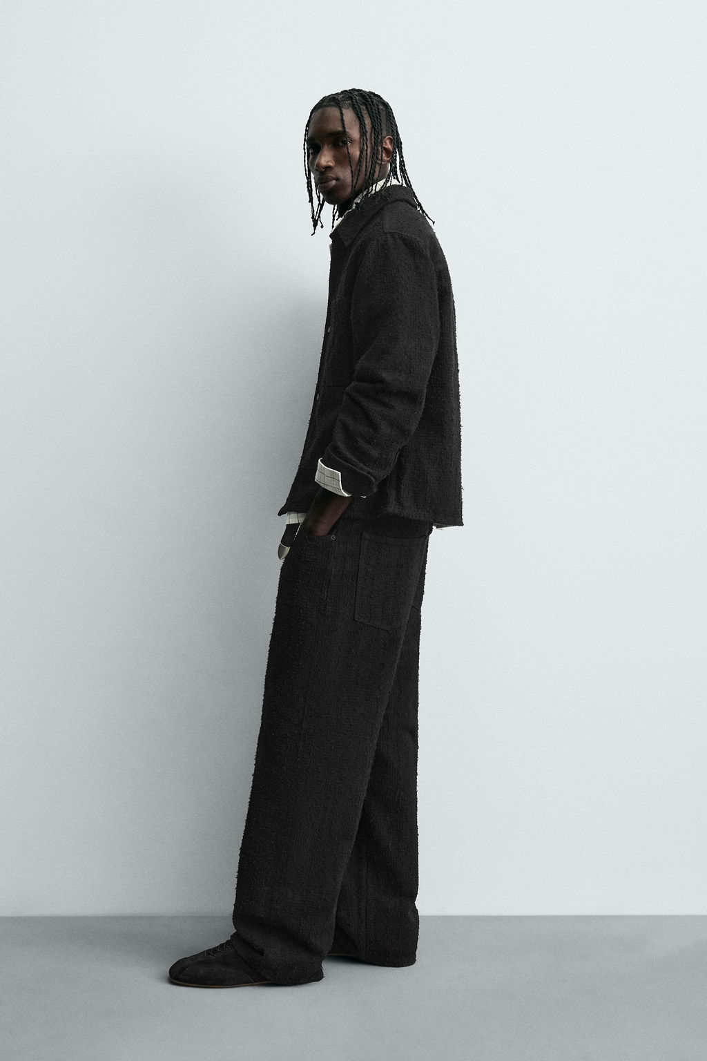 RELAXED FIT JEANS TEXTURE - Zara фото 4