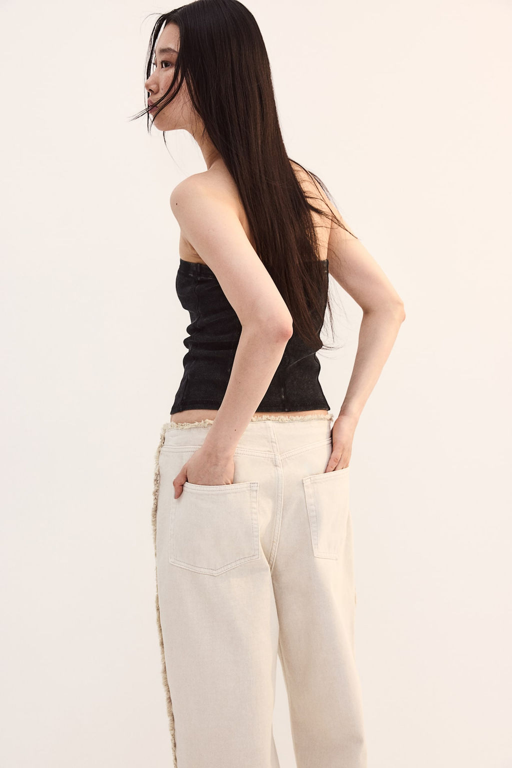 Top de tubo en canale con costuras planas - H&m фото 4