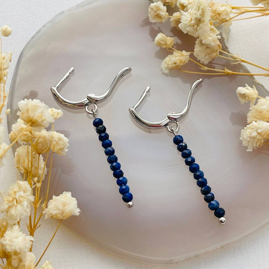 Серьги длинные из Лазурита