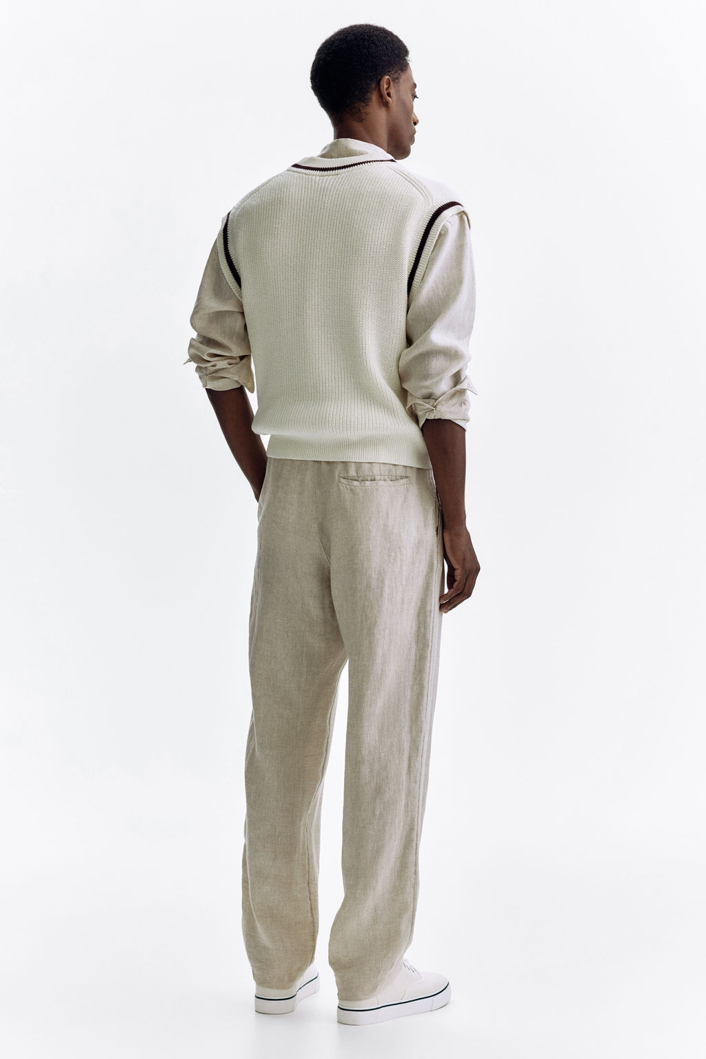 Pantal?n de lino Regular Fit - H&m фото 7