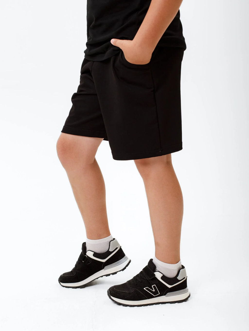 Шорты Школа без шнура, цвет Черный, состав 74% х/б, 20% пэ, 6%лайкра - 5+ фото 2