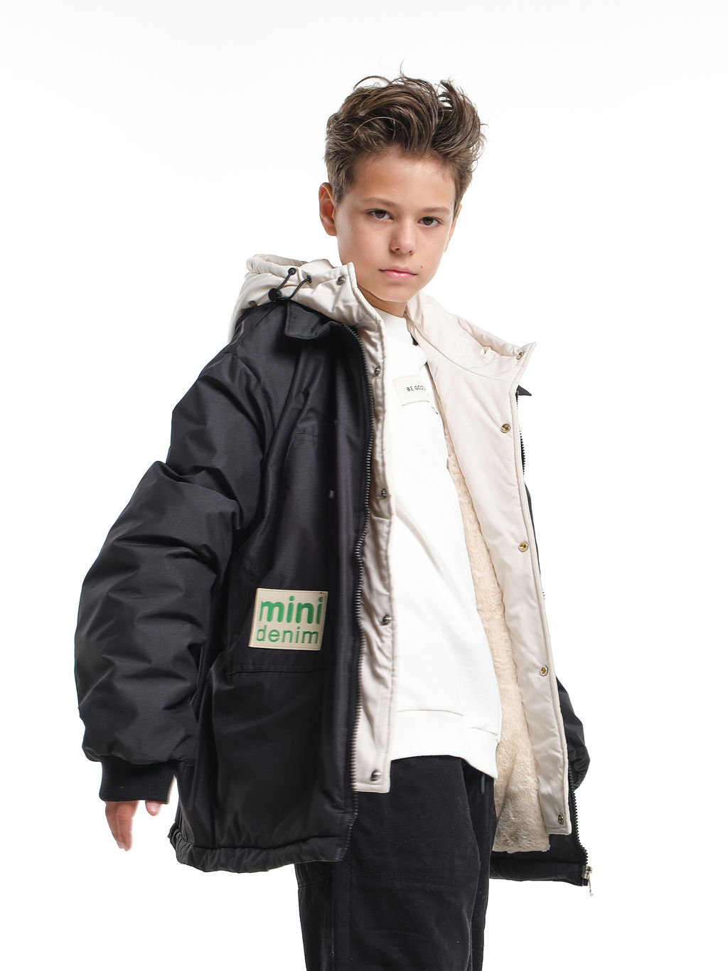 Куртка для мальчика утепленная 33-8215 черный