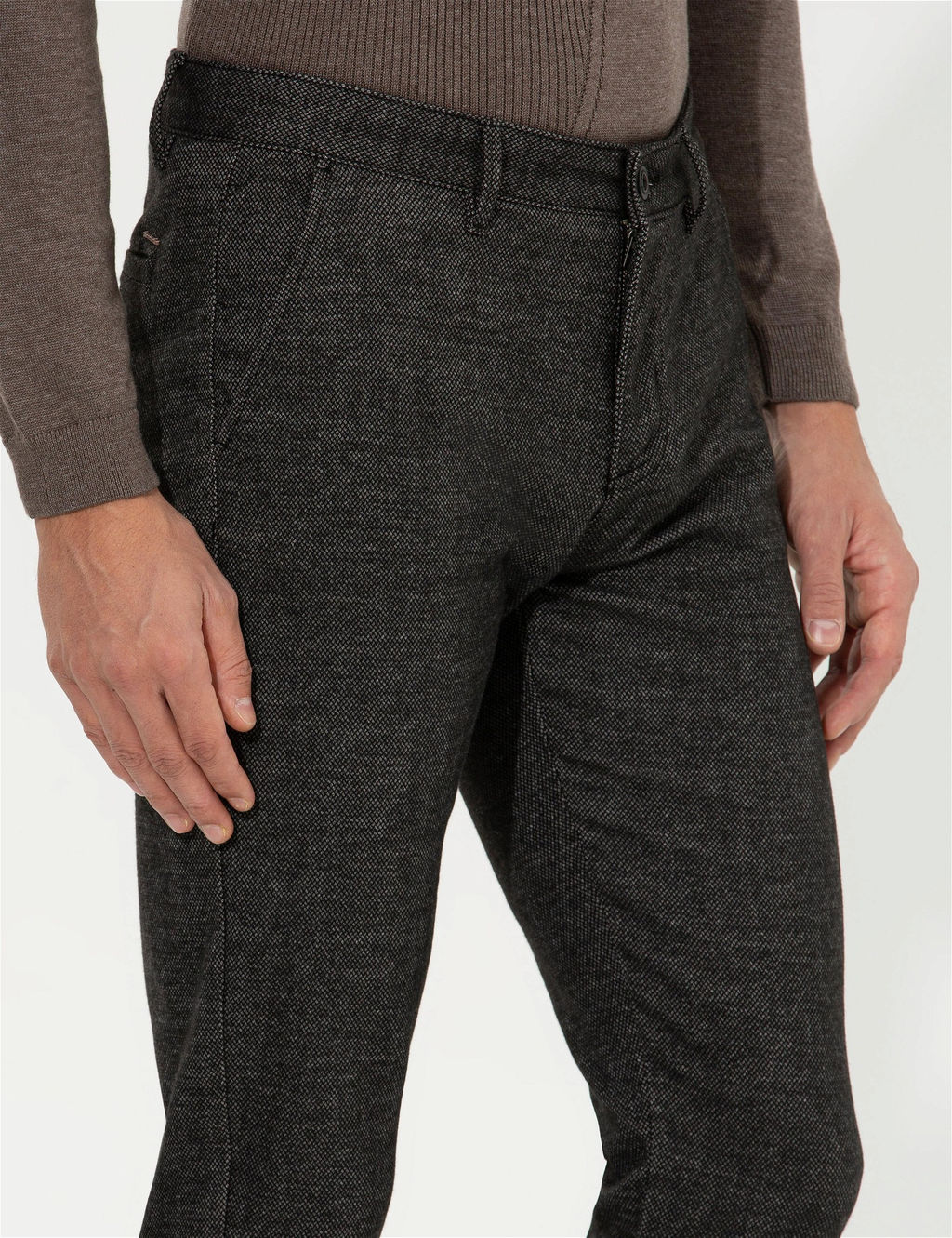 Antrasit Slim Fit Kanvas Pantolon - Pierre cardin фото 6