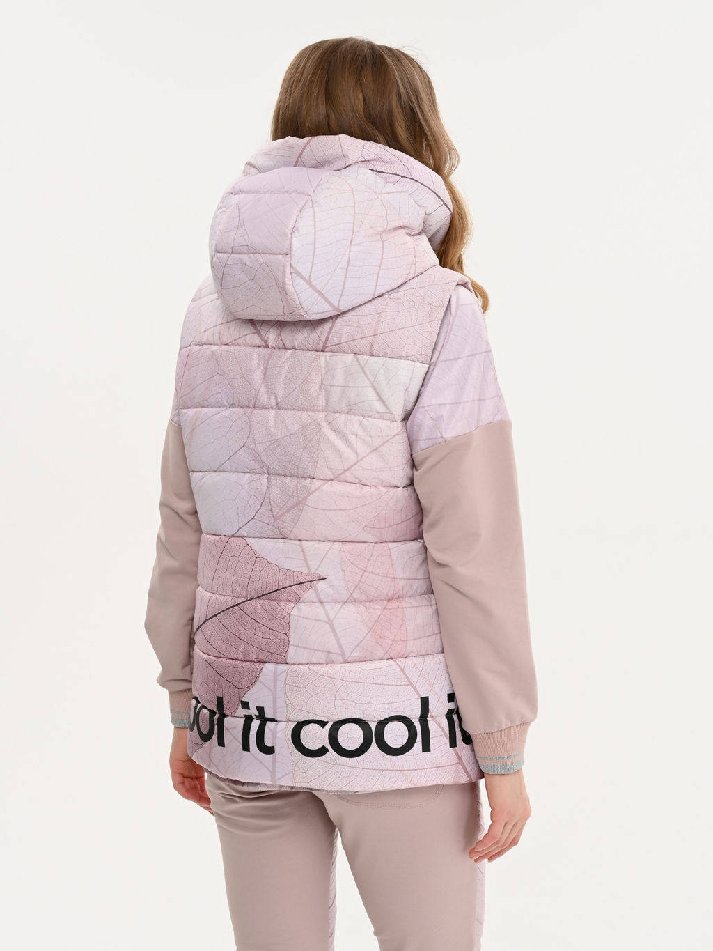 Уникальный стеганный жилет на синтепоне с принтом дизайнерской работы - А+б коллекция фото 14