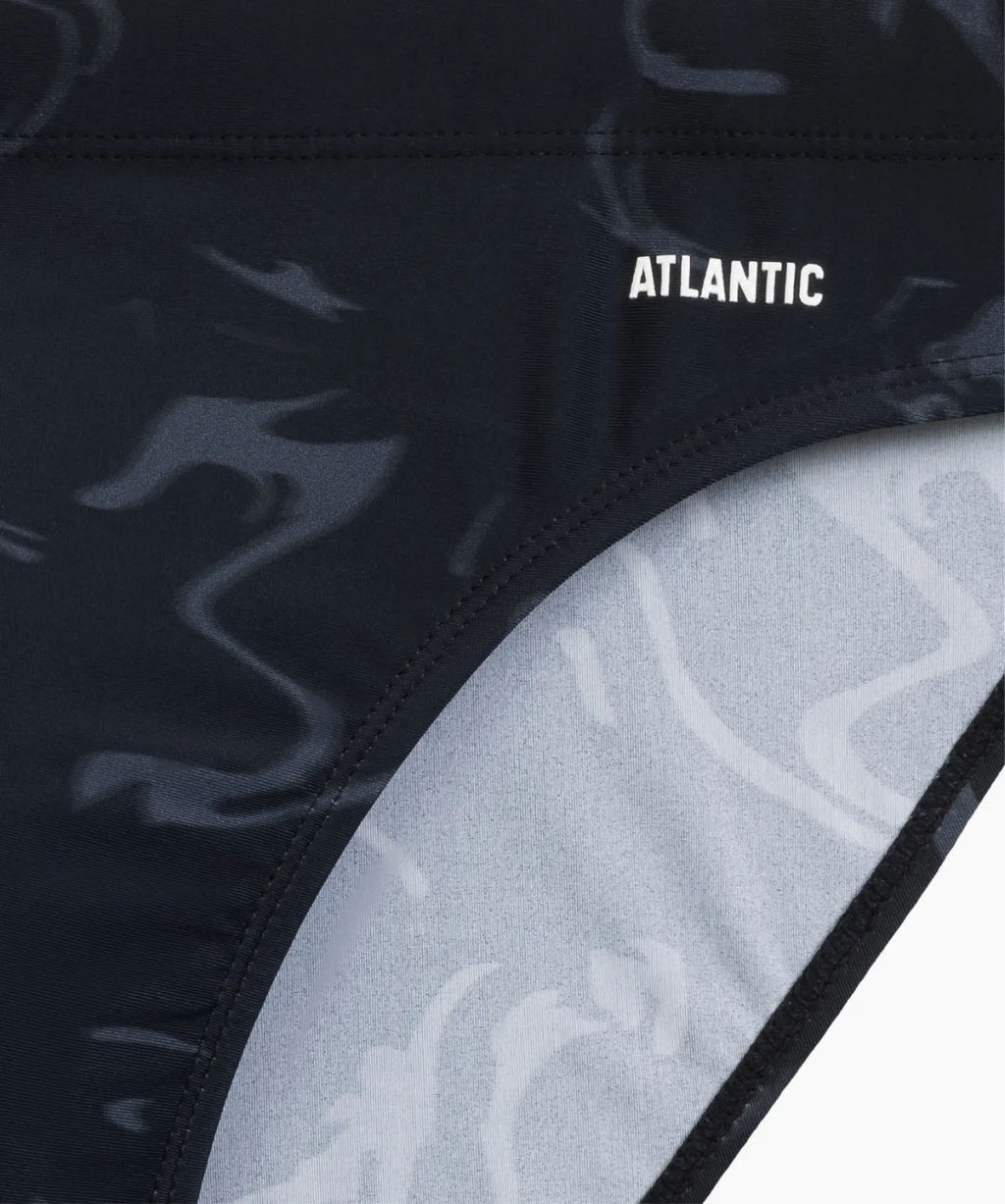 ATLANTIC KMT-339 Плавки спорт Print черный + графитовый  фото 4