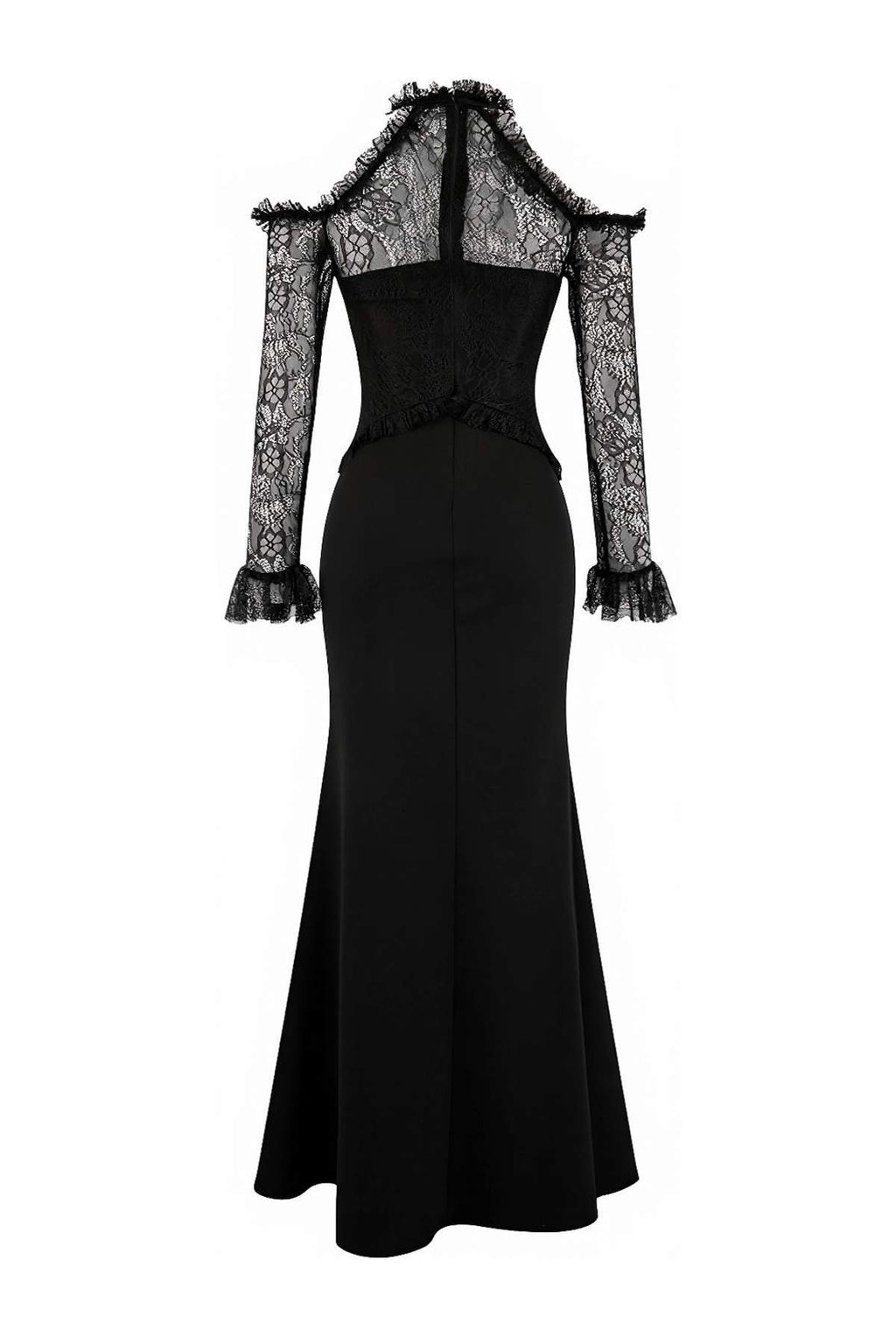 Siyah Dantel Maxi Abiye & Mezuniyet Elbisesi TPRSS26AE00028 - Trendyolmilla фото 8