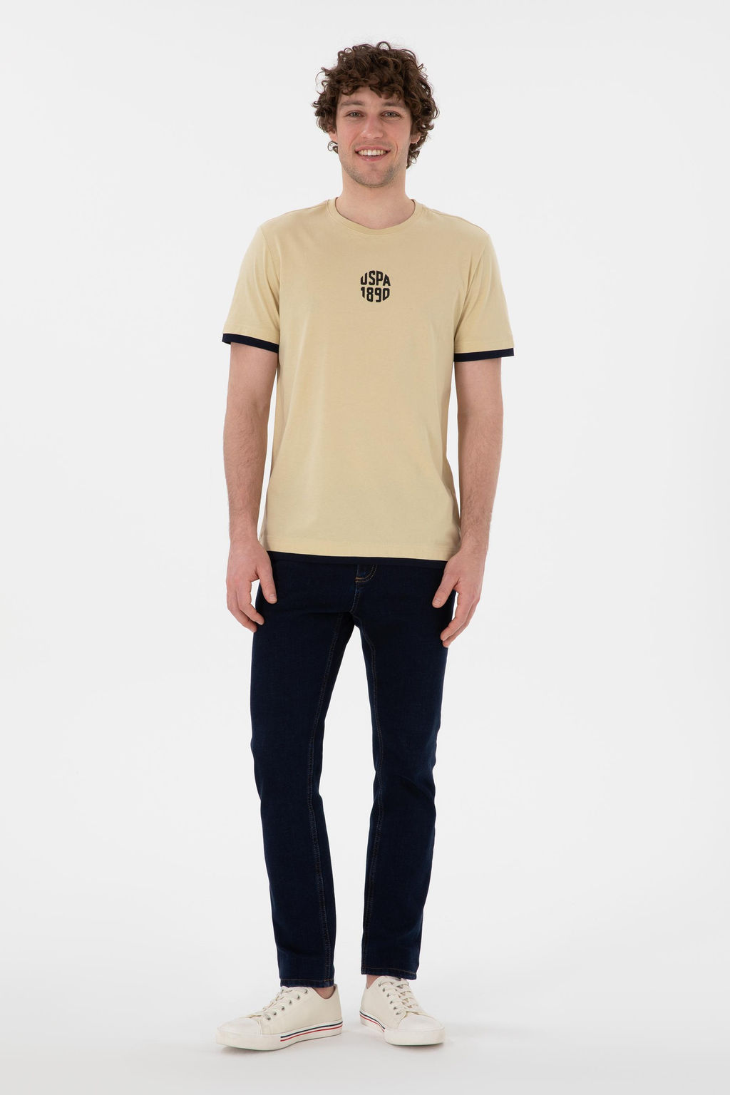 Erkek Regular Fit Bisiklet Yaka A__k Haki Ti__rt Sepette S_rpriz _ndirim - U.s. polo assn фото 4