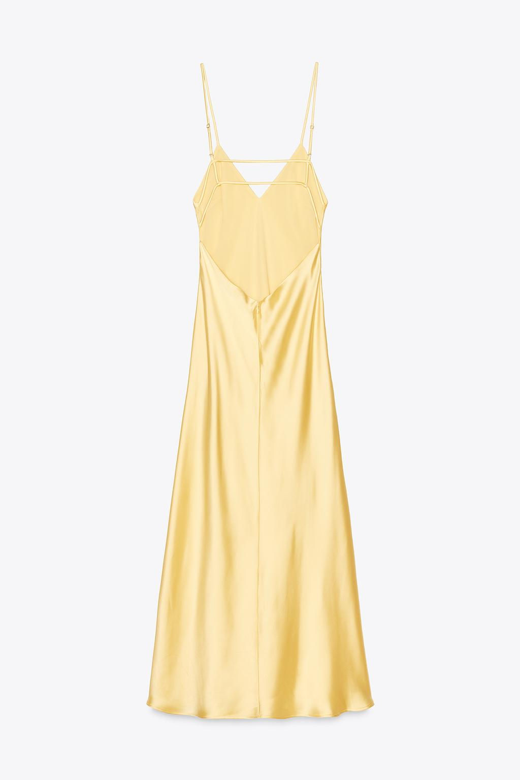 SATIN MIDI DRESS - Zara фото 7