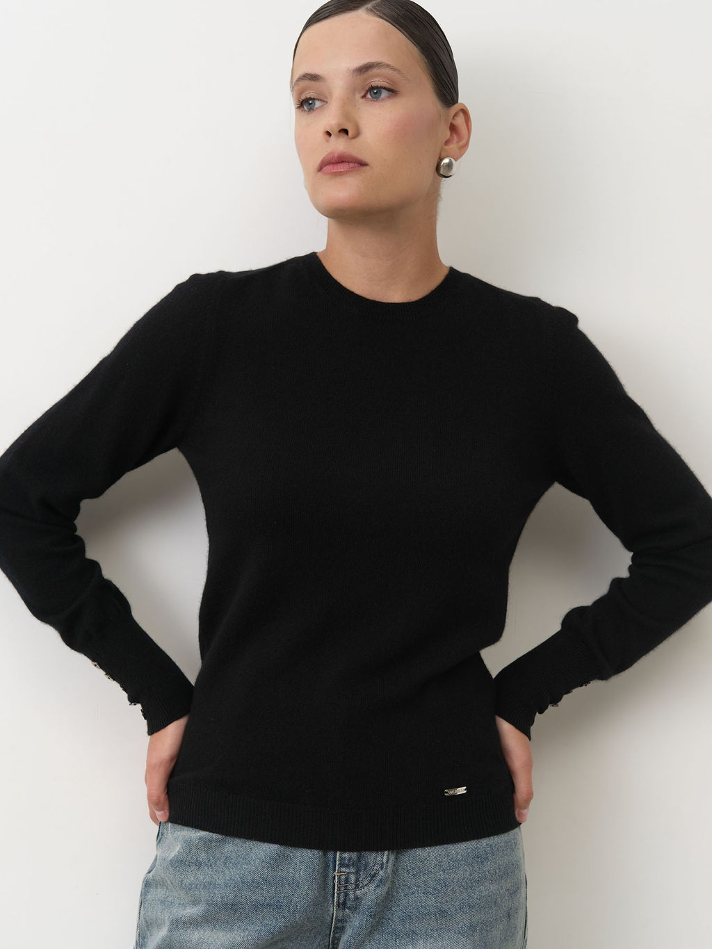 Джемпер из кашемира 01128 черный