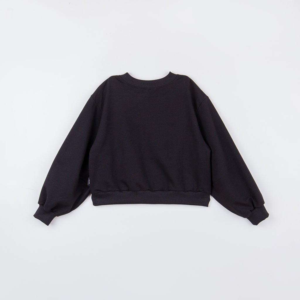 Свитшот укороченный УГОЛЬ подростковый - Bungly фото 3