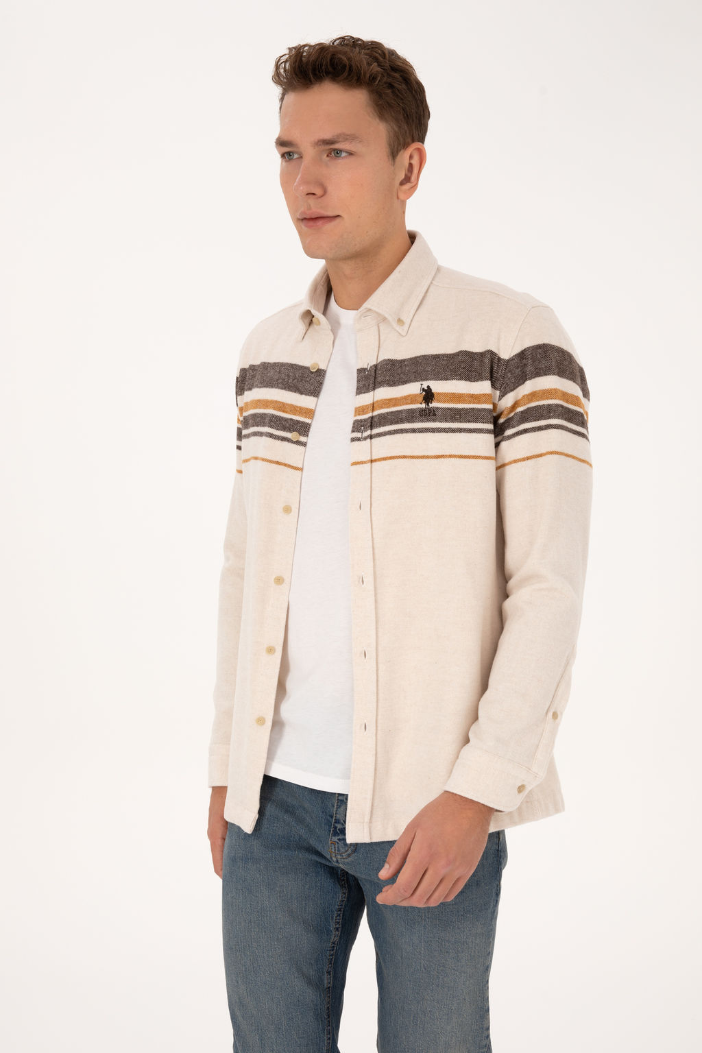 Erkek Krem Uzun Kollu G_mlek - U.s. polo assn фото 10