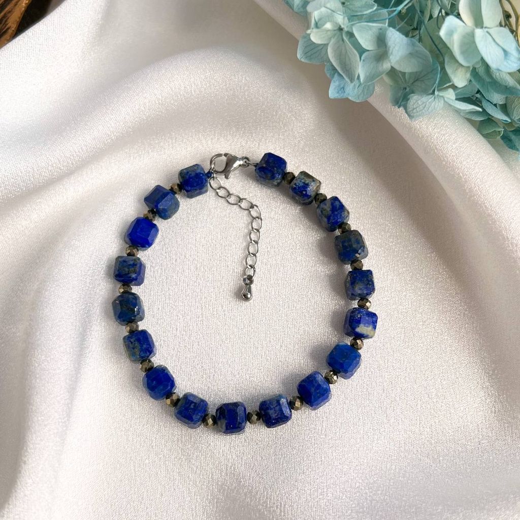 Браслет из Лазурита и Пирита - Радуга самоцветов фото 2