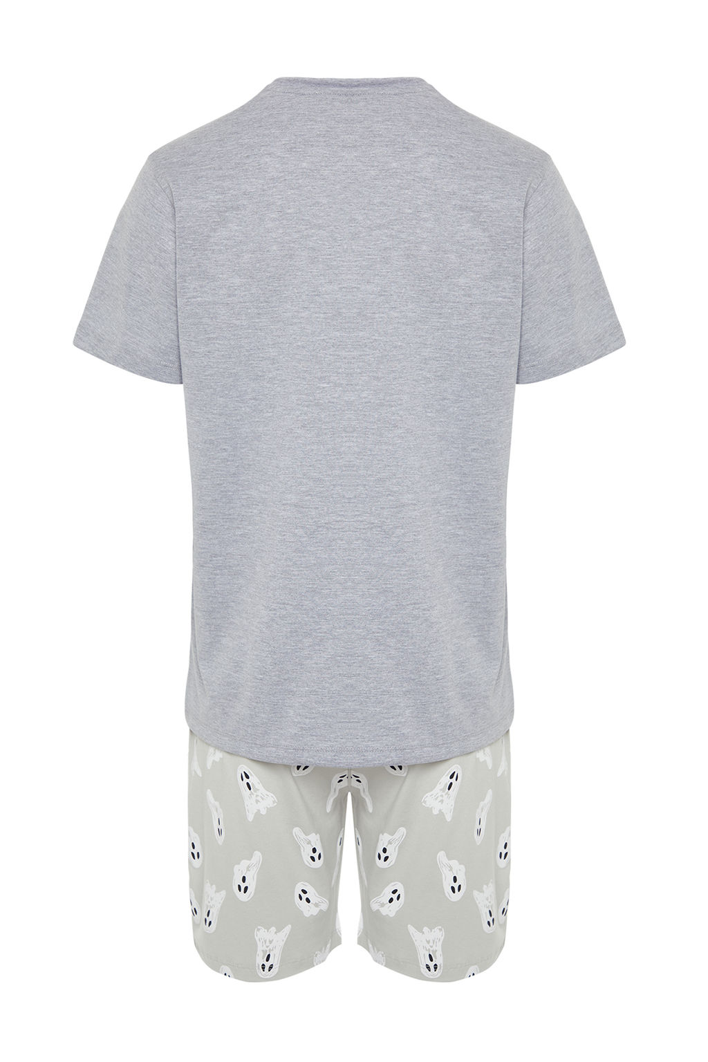 TRENDYOL MAN Gri Bask?l? Regular Fit Orme Sortlu Pijama Tak?m? TMNSS24PT00024 - Trendyolmilla фото 8