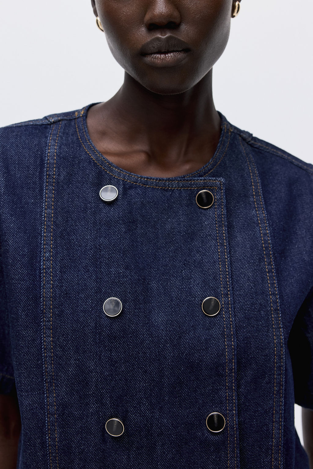 Camisa denim de doble botonadura - H&m фото 4