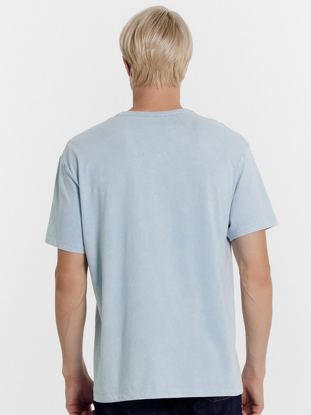 Футболка мужская голубая с пеатью голубое облако +печать 111785 - Mark formelle фото 4