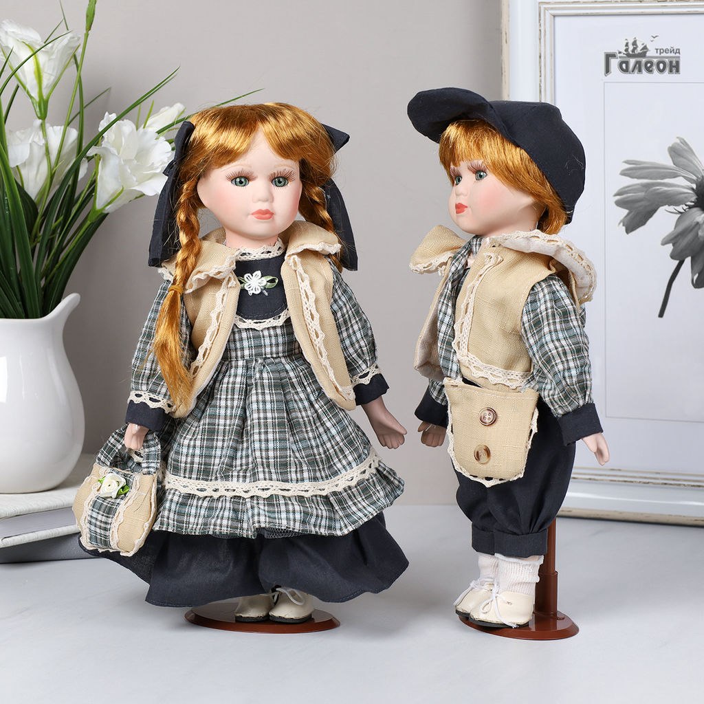 Сувенир коллекционный Мальчик и Девочка 2 штуки набор 31 см / 1213 /уп 24/ - Галеонтрейд фото 9